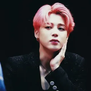 📎 Jimin K-pop, Ídolo, Cantante, Músico, Coreano, Pelo rosa, Jimin, BTS whatsapp sticker