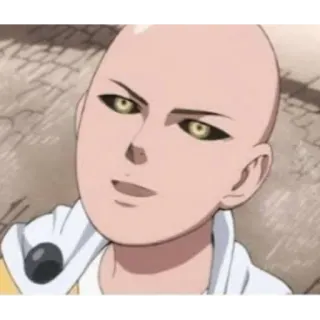 😌 Saitama One-Punch Man saitama, one-punch man, anime, héroe telegram sticker