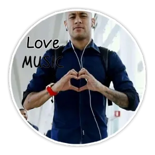 💙 Love MUSIC music, love, heart, person whatsapp sticker