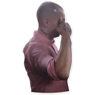 👉 男人, 手势, 人, 粉色衬衫 telegram sticker