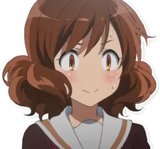 😨 Ragazza anime, Cartone animato, Anime, Ragazza, Adesivo, Carino, Preoccupata telegram sticker