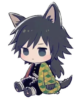 🌊 Giyu Tomioka Demon Slayer Anime, Chibi, Demon Slayer, Giyu Tomioka, Lindo, Manga, Lobo telegram sticker