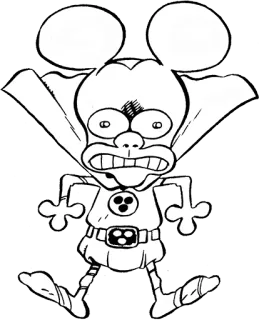 😳 dibujo animado, superhéroe, ratón, cómic, personaje telegram sticker