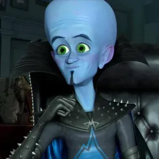 🌟 Megamind dessin animé, méchant, super-méchant, personnage animé, drôle, film telegram sticker