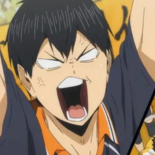😡 Tobio Kageyama Haikyuu!! anime, haikyuu, kageyama, tobio, volleyball, sports, cartoon whatsapp sticker