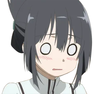 😶 Anime, Personaggio, Scioccato, Sorpreso, Cartone animato telegram sticker