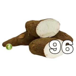 9️⃣ 96 Ñame, Comida, Verdura, Raíz, Número telegram sticker