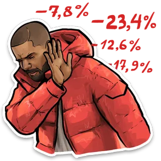 ⬇️ hombre, chaqueta roja, stop, mano, no, ignorar whatsapp sticker