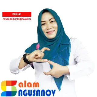 🙏 ERAHE PENGURUS IGI INDRAMAYU woman, headscarf, Indonesian, organization, Indramayu whatsapp sticker