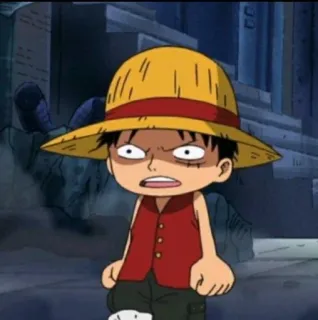 🐵 Monkey D. Luffy One Piece Аниме, Мультфильм, Монки Д. Луффи, Ван Пис whatsapp sticker