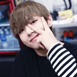 😊 V K-Pop, BTS, V, idol, singer, Korean pop, celebrity telegram sticker