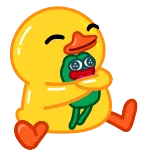 ❤️ canard, kawaii, mignon, autocollant, animal, dessin animé whatsapp sticker