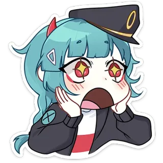 🤩 Anime, Chibi, Überrascht, Niedlich, Manga telegram sticker