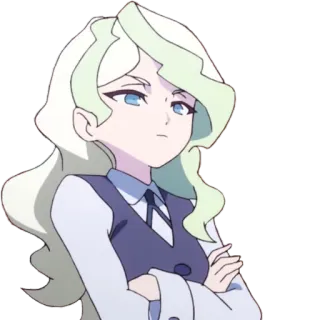 😑 Diana Cavendish Little Witch Academia Diana Cavendish, Little Witch Academia, Anime, Magie, Sorcière telegram sticker