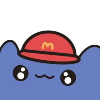 😙 Blob, Lindo, Dibujo animado, Emoji, Sticker, Personaje, Mascota, McDonalds telegram sticker