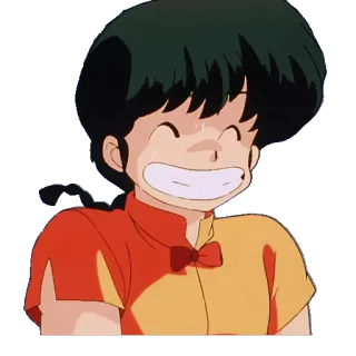 😬 Ranma Saotome Ranma ½ Anime, Manga, Artes Marciales, Comedia, Pelea whatsapp sticker