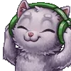 White Cat telegram emojis 🎧