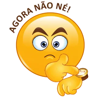 😡 AGORA NÃO NÉ! Emoji, Jetzt, Zeit, Warten, Uhr, Armbanduhr, Genervt, Verärgert telegram sticker