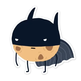 😼 Batman Batman, dessin animé, autocollant, super-héros telegram sticker