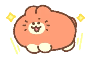 🍊 mignon, animal, orange, chat, dessin animé telegram sticker
