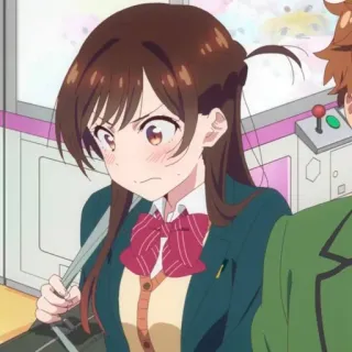 🍓 Chizuru Ichinose Rent-A-Girlfriend Anime, Chizuru Ichinose, Rent-a-Girlfriend, Mangá, Desenho animado, Fofo, Bravo telegram sticker