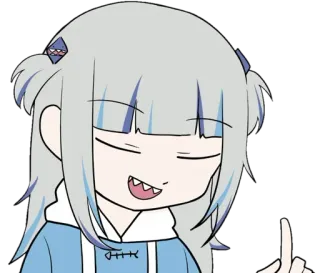 Gawr Gura ➜ @animee_stickers whatsapp stickers