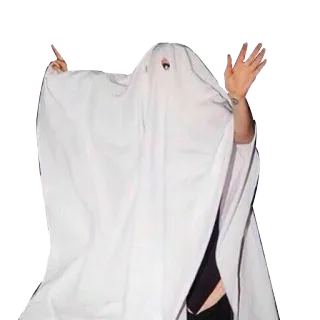 👻 fantasma, halloween, disfraz, sábana, tenebroso, espíritu, espeluznante telegram sticker