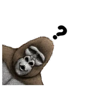 ❓ gorila, ponto de interrogação, pensando, macaco, animal, curioso, inquérito, ponderando telegram sticker