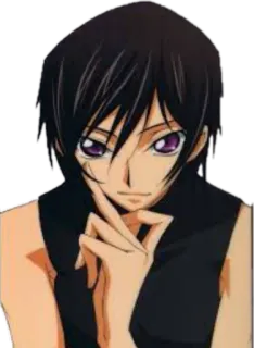 😏 Lelouch Lamperouge Code Geass anime, character, lelouch, code geass, fictional telegram sticker