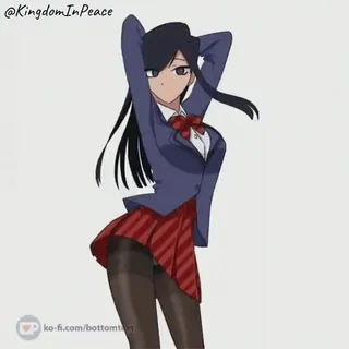 😎 Komi Shouko Komi Can't Communicate Anime, Komi không thể giao tiếp, Komi Shouko, Đồng phục học sinh, Cô gái anime whatsapp sticker