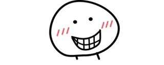 😃 cartoon, smiling face, simple, happy, cute telegram sticker