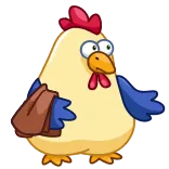 ☹️ ayam, kartun, binatang, burung telegram sticker