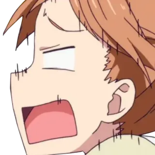 🍌 anime, chocado, assustado, surpreso, expressão, desenho animado telegram sticker