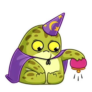 💰 wizard, magic, cartoon, fantasy, cute, monster, spell, animal telegram sticker