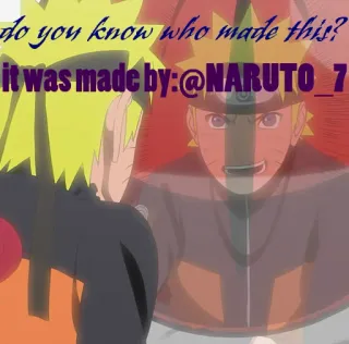 😎 Naruto do you know who made this? it was made by:@NARUTO_7 anime, naruto, uzumaki, manga telegram sticker