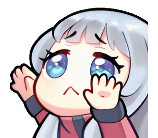 💓 动漫女孩, 悲伤, Q版, 哭泣, 情绪化, 卡哇伊, 可爱 telegram sticker