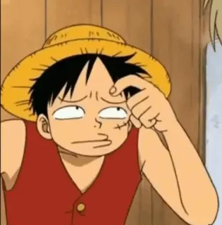 🤌 Monkey D. Luffy One Piece Anime, One Piece, Monkey D. Luffy, Luffy, Kreskówka, Śmieszne whatsapp sticker