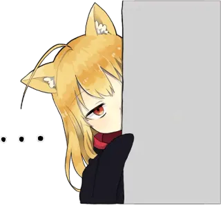 A little girl Sticker (Fox) ENG :: @line_stickers telegram stickers