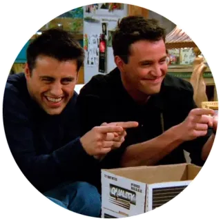 👉 Joey and Chandler Friends freunde, joey, chandler, comedy, fernsehserie, 90er whatsapp sticker