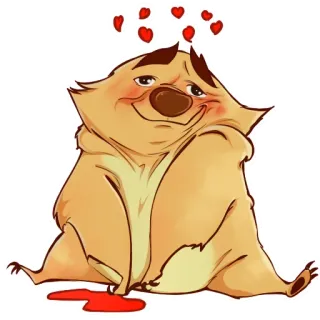😍 dessin animé, ours, amour, coeurs, animal telegram sticker