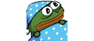 🛏 Pepe the Frog pepe, rana, dormire, pigiama, stanco telegram sticker