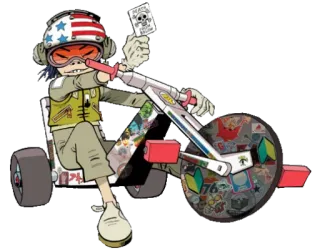 🚲 Murdoc Niccals Gorillaz DEATH or GLORY Gorillaz, Murdoc Niccals, Cartone animato, Violenza, Morte telegram sticker
