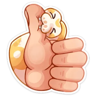 👍 Daumen hoch, Positiv, Zustimmung, Einverständnis, Gefällt mir, Emoji, Geste telegram sticker