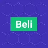 ➕ Beli Beli, Texto, Verde, Azul, Hexágono whatsapp sticker