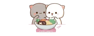🤤 ATHINK1 gatos, comida, lindo whatsapp sticker