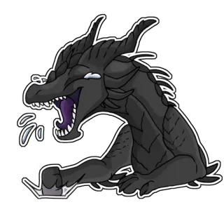 😂 dragon, fantaisie, dessin animé, monstre, créature mythique whatsapp sticker