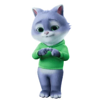 ❤️ cat, cartoon, animal, character, mammal, cute telegram sticker