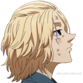 😔 @SwallowZirael Anime, Karakter, Rambut Pirang, Profil Samping, Manga, Fanart telegram sticker