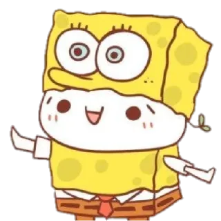 ☺️ Spongebob spongebob, cartoon, character, cute, squarepants telegram sticker