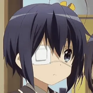 🤔 Rikka Takanashi Love, Chunibyo & Other Delusions anime, girl, eye patch, cute, rikka takanashi, love chunibyo and other delusions telegram sticker